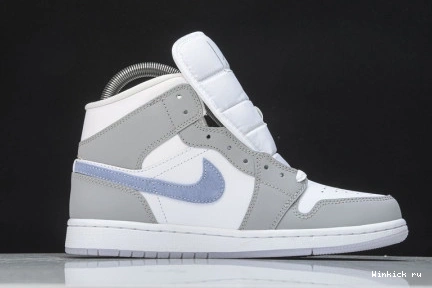 Mid Aluminum Jordan Wolf Air 1 Grey 0715